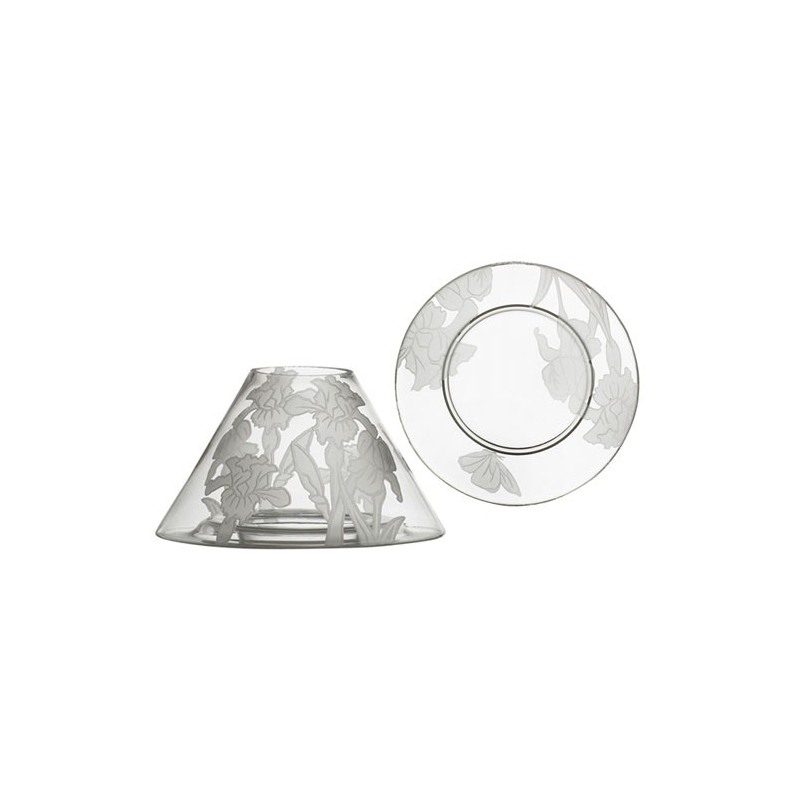 Iris Verre gravé - bougies cadeaux soins du corps