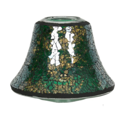 Mosaïque craquelée - Vert et Or - bougies cadeaux soins du corps