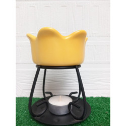 Fleur - Jaune - bougies cadeaux soins du corps