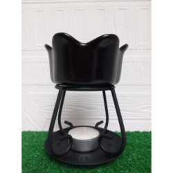 Fleur - Noir - bougies cadeaux soins du corps