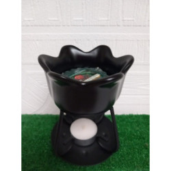 Fleur - Noir - bougies cadeaux soins du corps