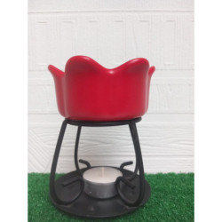 Fleur - Brique Rouge - bougies cadeaux soins du corps