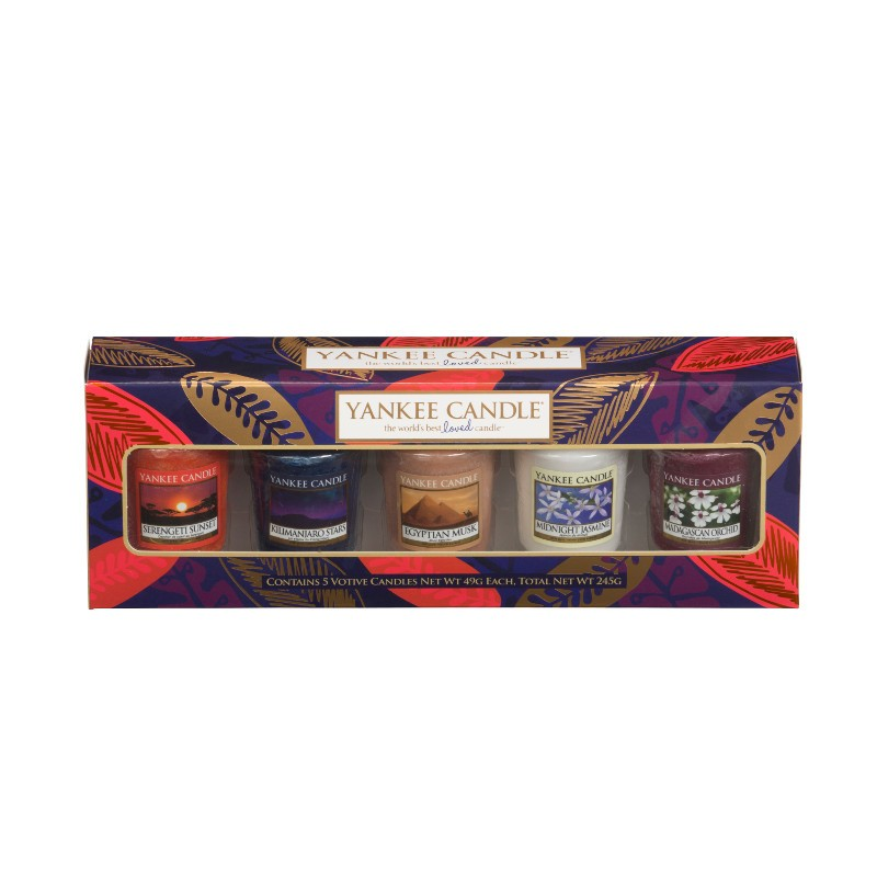 5 Votives - Yankee Pack - bougies cadeaux soins du corps