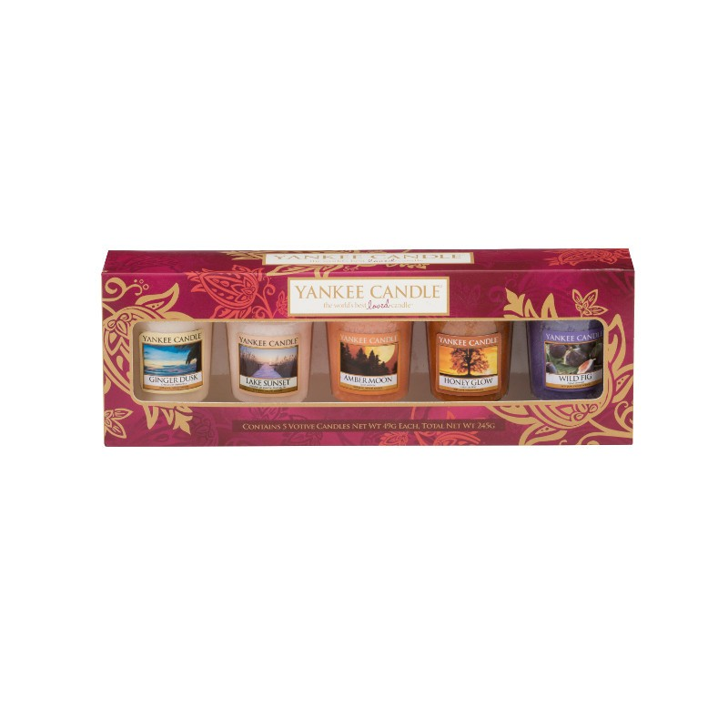 5 Votives - Yankee Pack - bougies cadeaux soins du corps