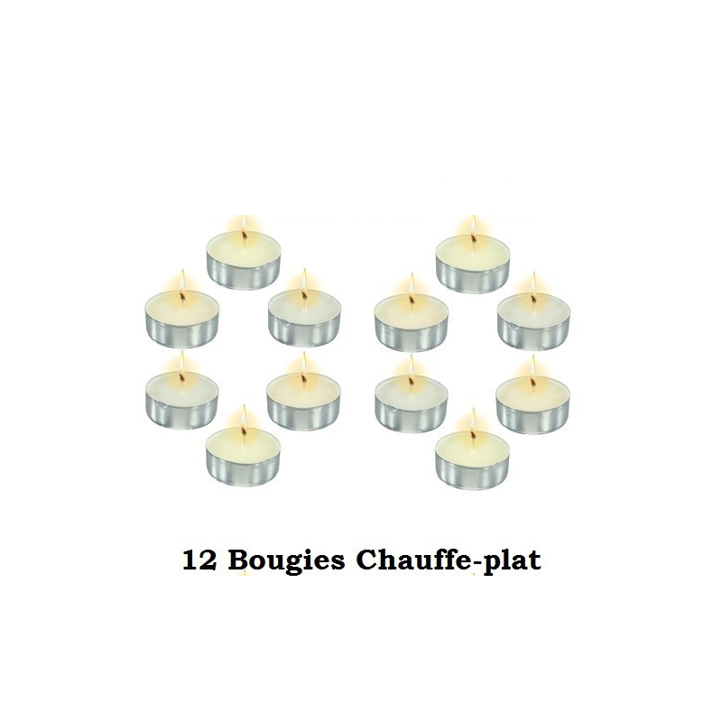12 Bougies Chauffe Plats - bougies cadeaux soins du corps