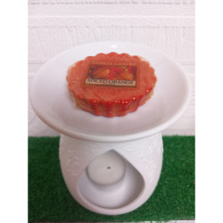 Brûle Parfum Blanc Fleur  Cire Fondante  bougie chauffe plat