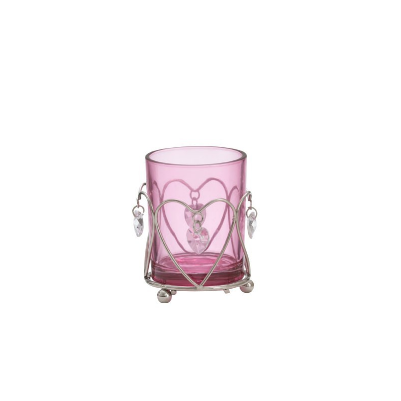 Coeurs Pendentif - Rose - bougies cadeaux soins du corps