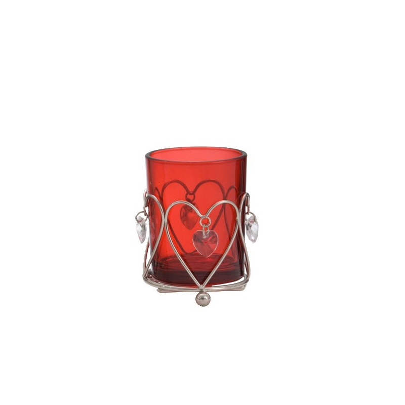 Coeurs Pendentif - Rouge - bougies cadeaux soins du corps
