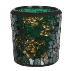 Mosaïque Vert / Or - bougies cadeaux soins du corps